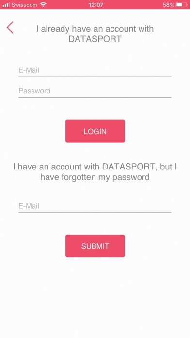 Datasport App Screenshot