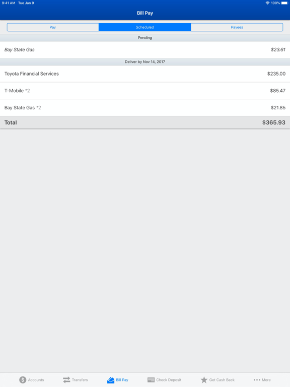 CCU Mobile Banking iPad screenshot 6 - Finance app