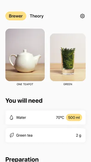Screenshot von The Great Tea App auf dem iPhone 1