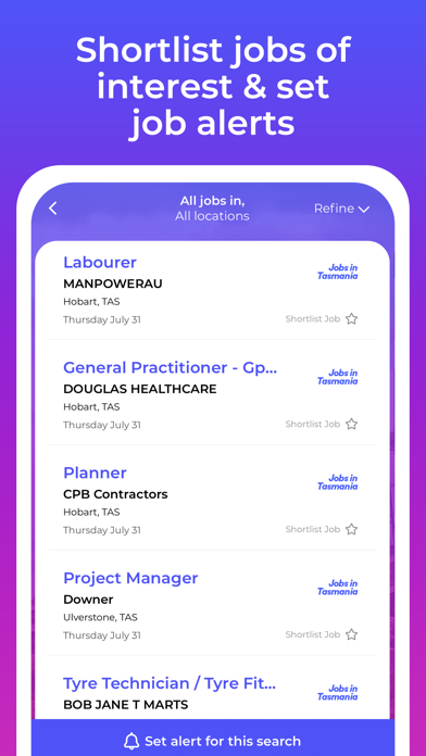 Jobs in Tasmania Screenshot