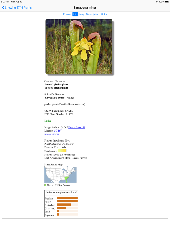 Florida Wildflowers iPad screenshot 6 - Education app