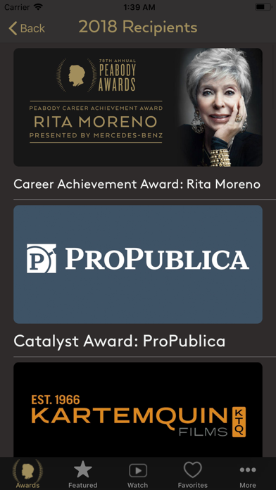 Screenshot #2 pour Peabody Awards