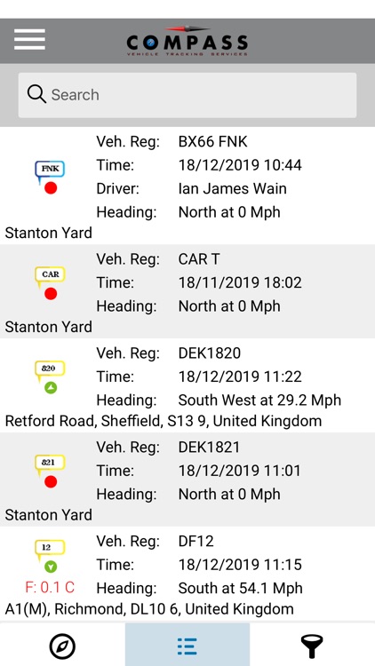 Compass Vehicle Tracking