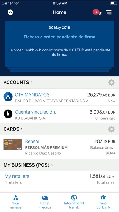 BBVA Net Cash | ES & PT Screenshot