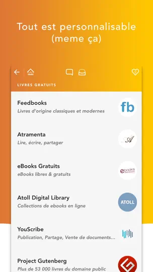 Capture d'écran de MegaReader sur iPhone 3