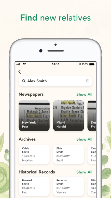 Search Family Tree History