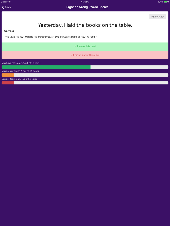 Screenshot #6 pour English Grammar Flashcards