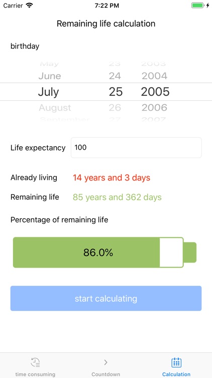 Time-consuming statistics tool