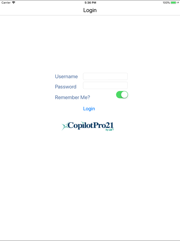 Care Worker for CopilotPro21 iPad screenshot 1 - Business app