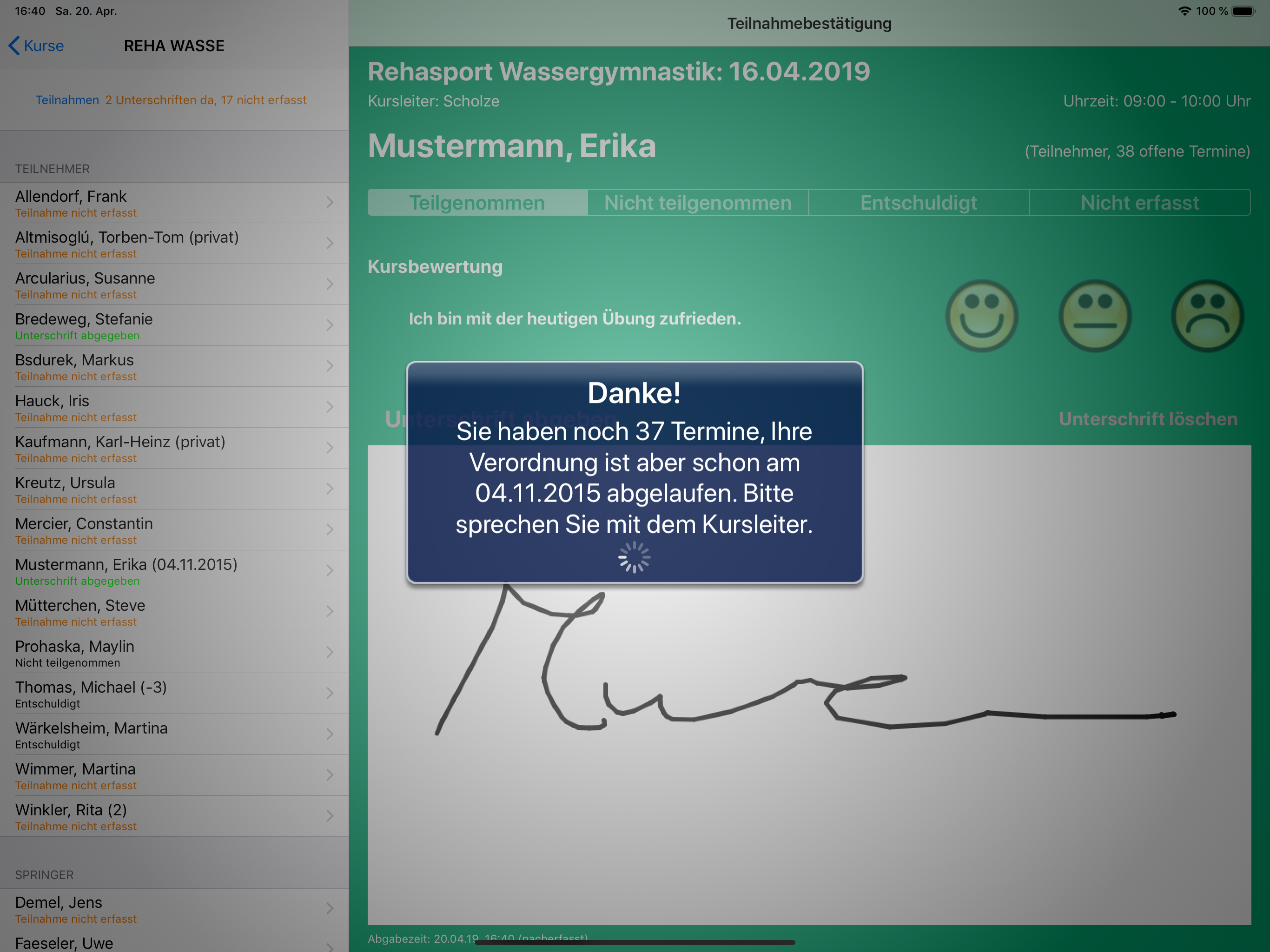 RehaSport Sign screenshot 8
