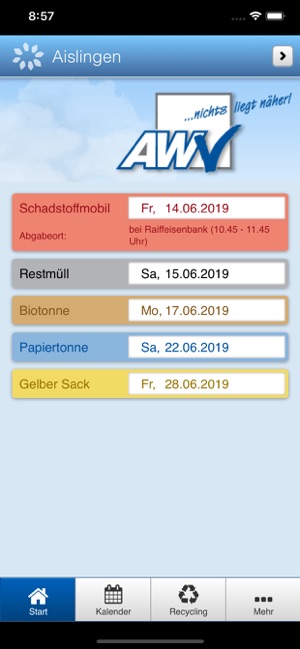 AWV-Nordschwaben Abfall-App