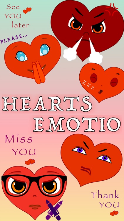 Hearts Emotio Stickers