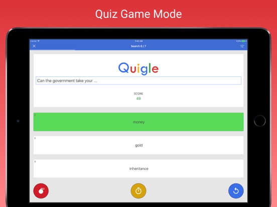 Quigle - Feud for Google iPad screenshot