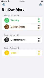 bin day alert iphone screenshot 1