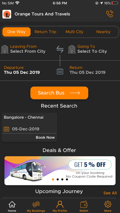 Orange Tours and Travels Screenshot