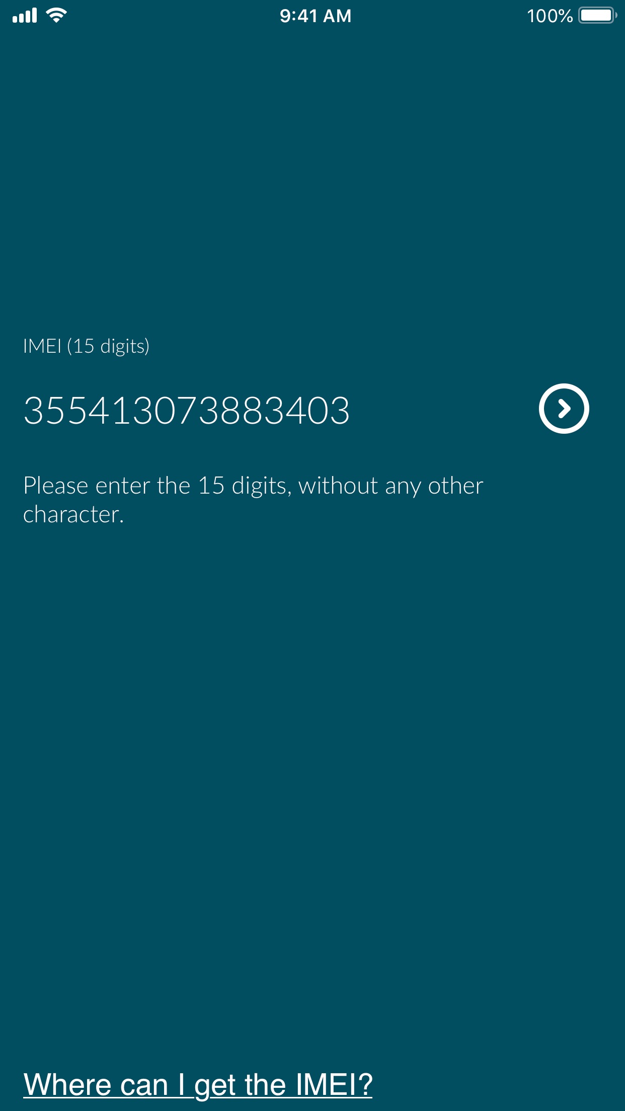 Screenshot 1 of IMEI Checker Blacklist Phone