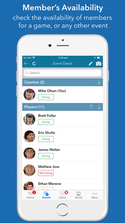 InstaTeam sports team manager screenshot-6