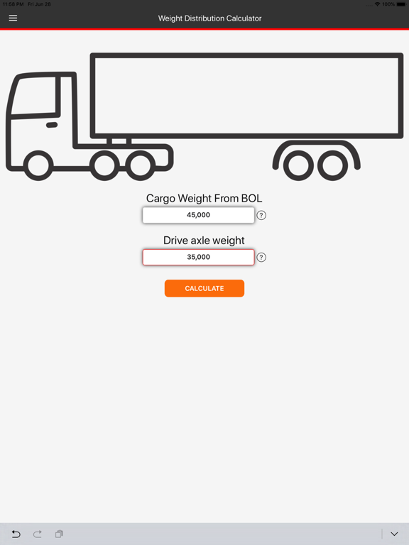 Semi-Truck Weight Distribution iPad screenshot