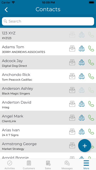 Midnight Mobile CRM Screenshot