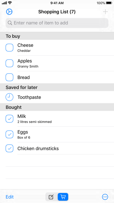 Easy Shopping List Screenshot