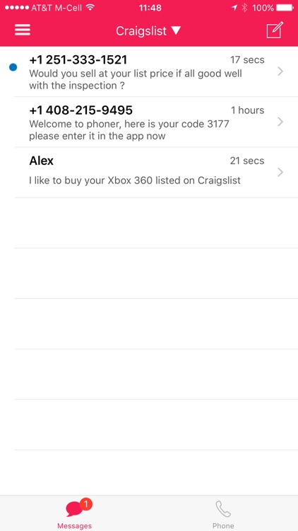 Phoner Texting Phone Number screenshot-7
