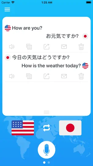 Capture d'écran de Traduction Vocale sur iPhone 1