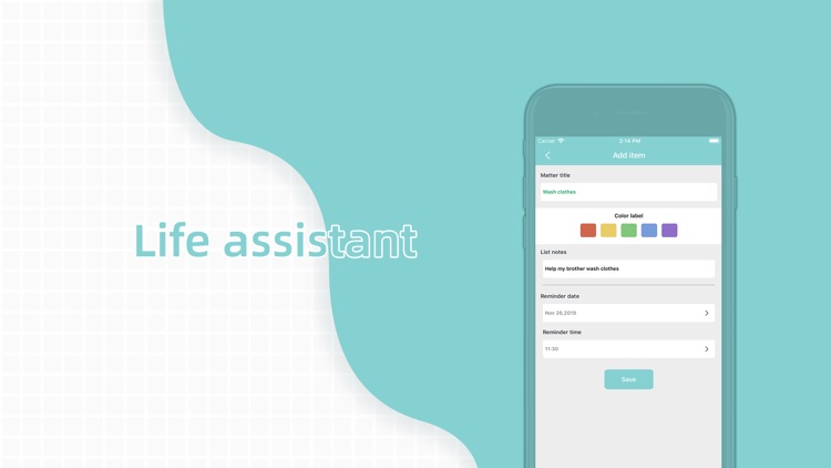 List of items-To do reminder