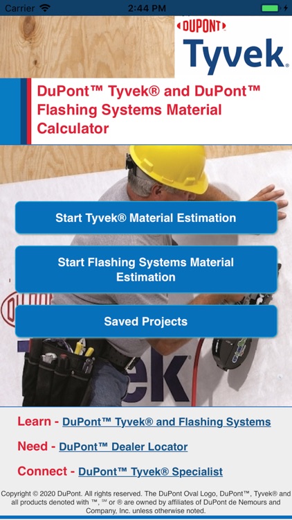 DuPont™ Tyvek® Calculator