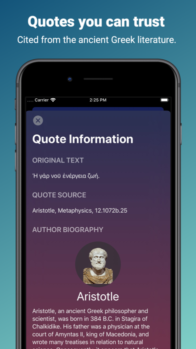 Thallo - ancient Greek quotes Screenshot