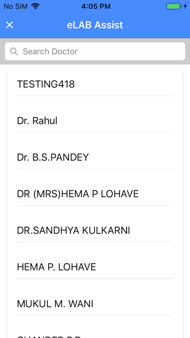eLabAssist Doctor Screenshot