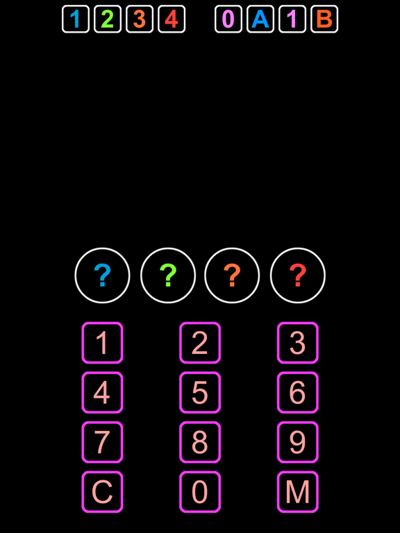 Screenshot #4 pour NUMS - 1A2B Guess Number Game