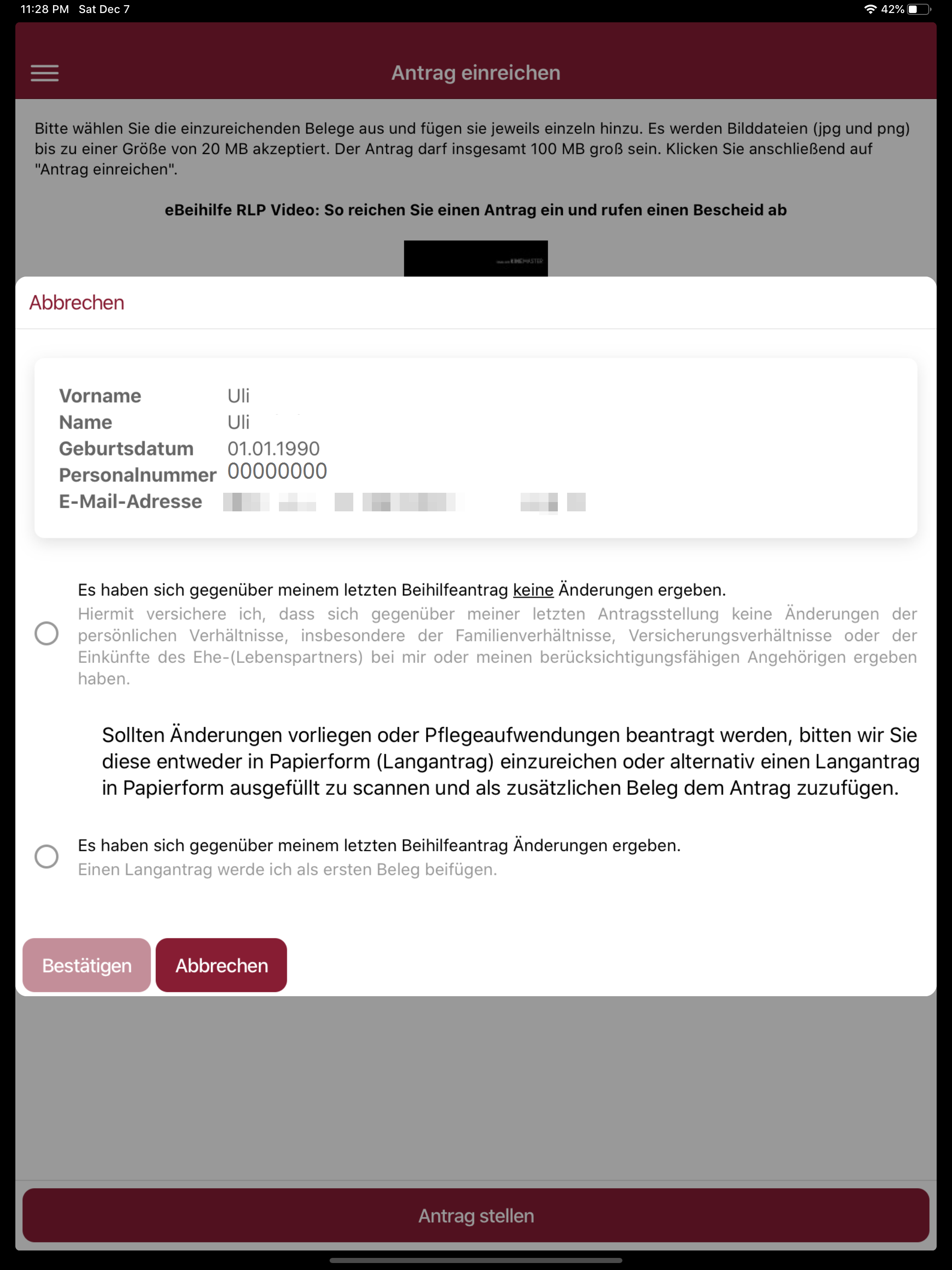 eBeihilfe - RLP - App