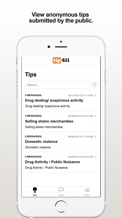 tip411 Admin Screenshot