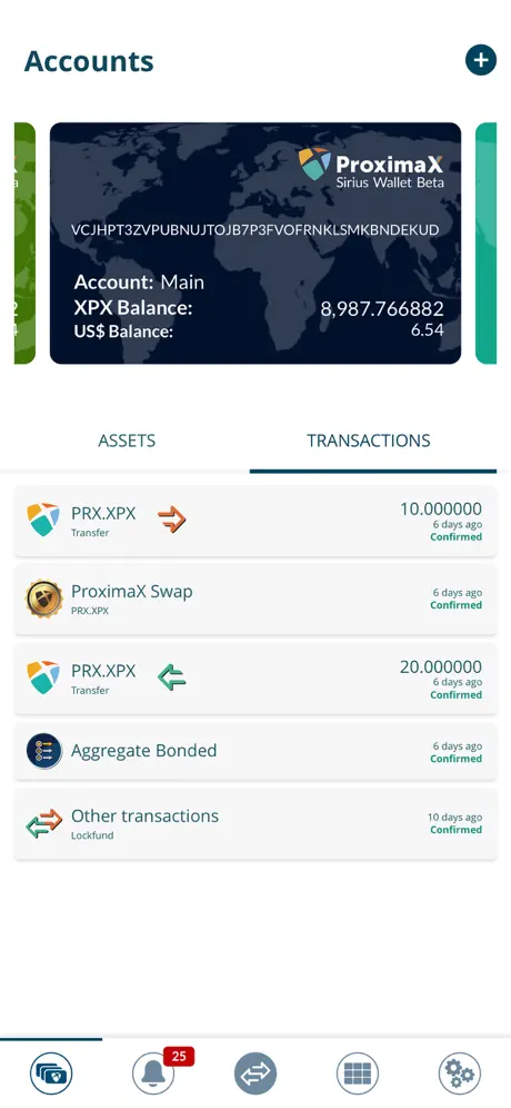 ProximaX Sirius Wallet