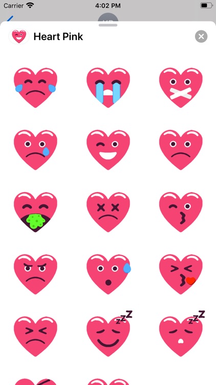 Heart Pink Love Emoji Stickers screenshot-3
