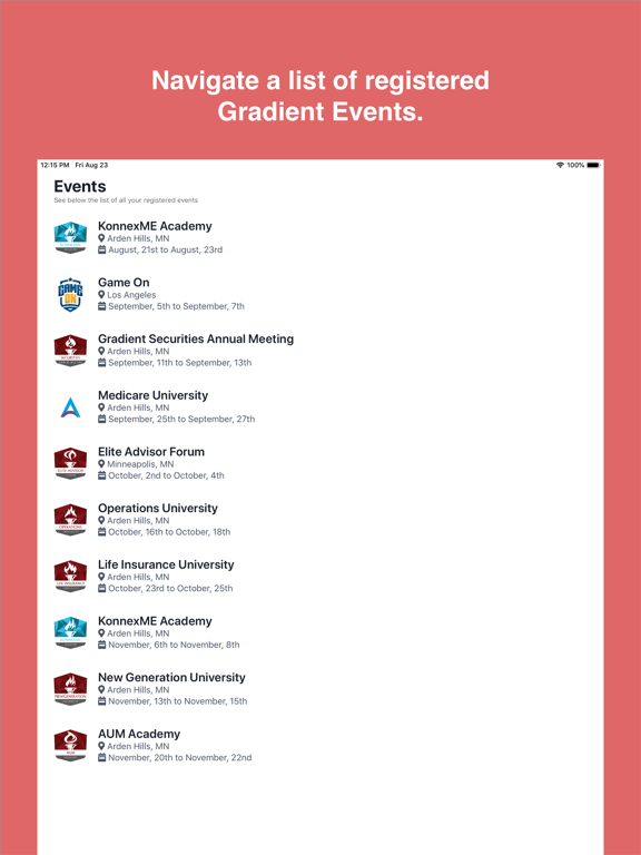 Screenshot #5 pour Gradient Events