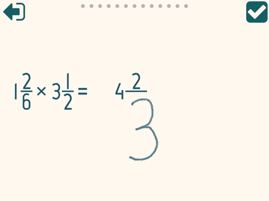 Multiplying Fractions Trainer iPad screenshot