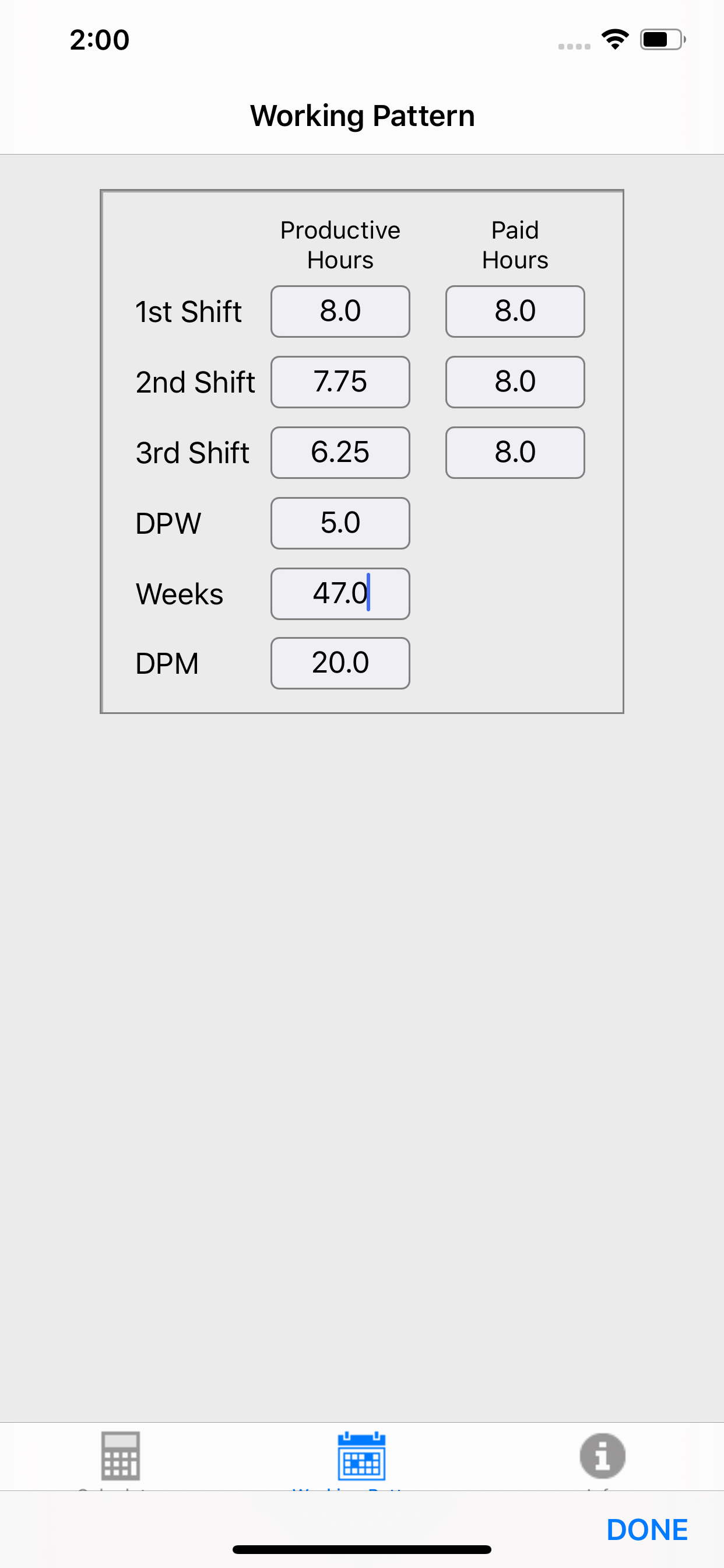 IE Calculator