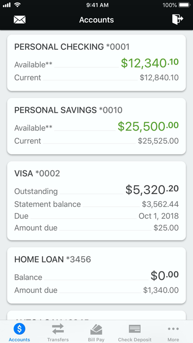 American Bank N.A. Screenshot