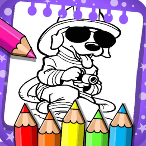 Paw Coloring book Icon