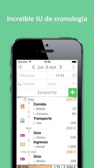 Captura de pantalla de 1SecMoney en iPhone 2