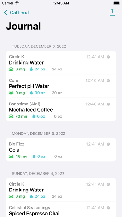 Caffiend - Caffeine Trackerのおすすめ画像5