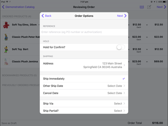 Screenshot #6 pour Fieldfolio Sales Ordering