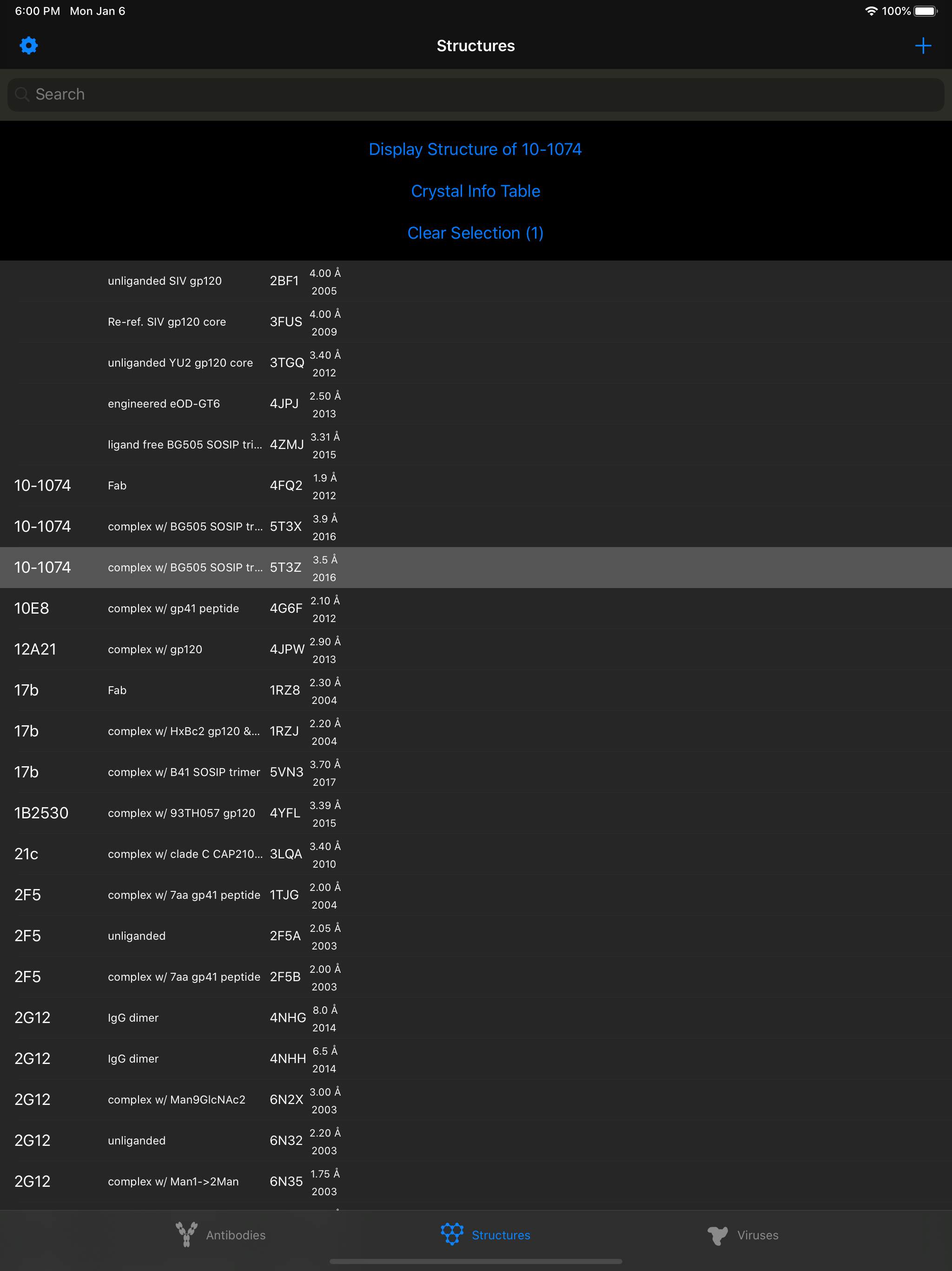 HIV Antibody Database