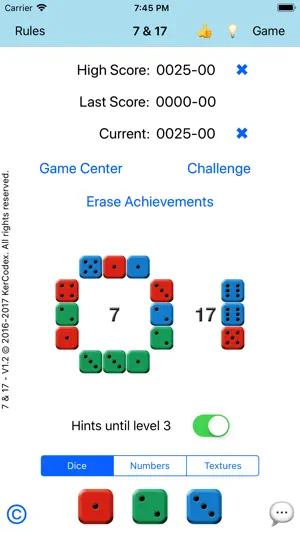 7 & 17 - Dice Block Puzzle screenshot 2