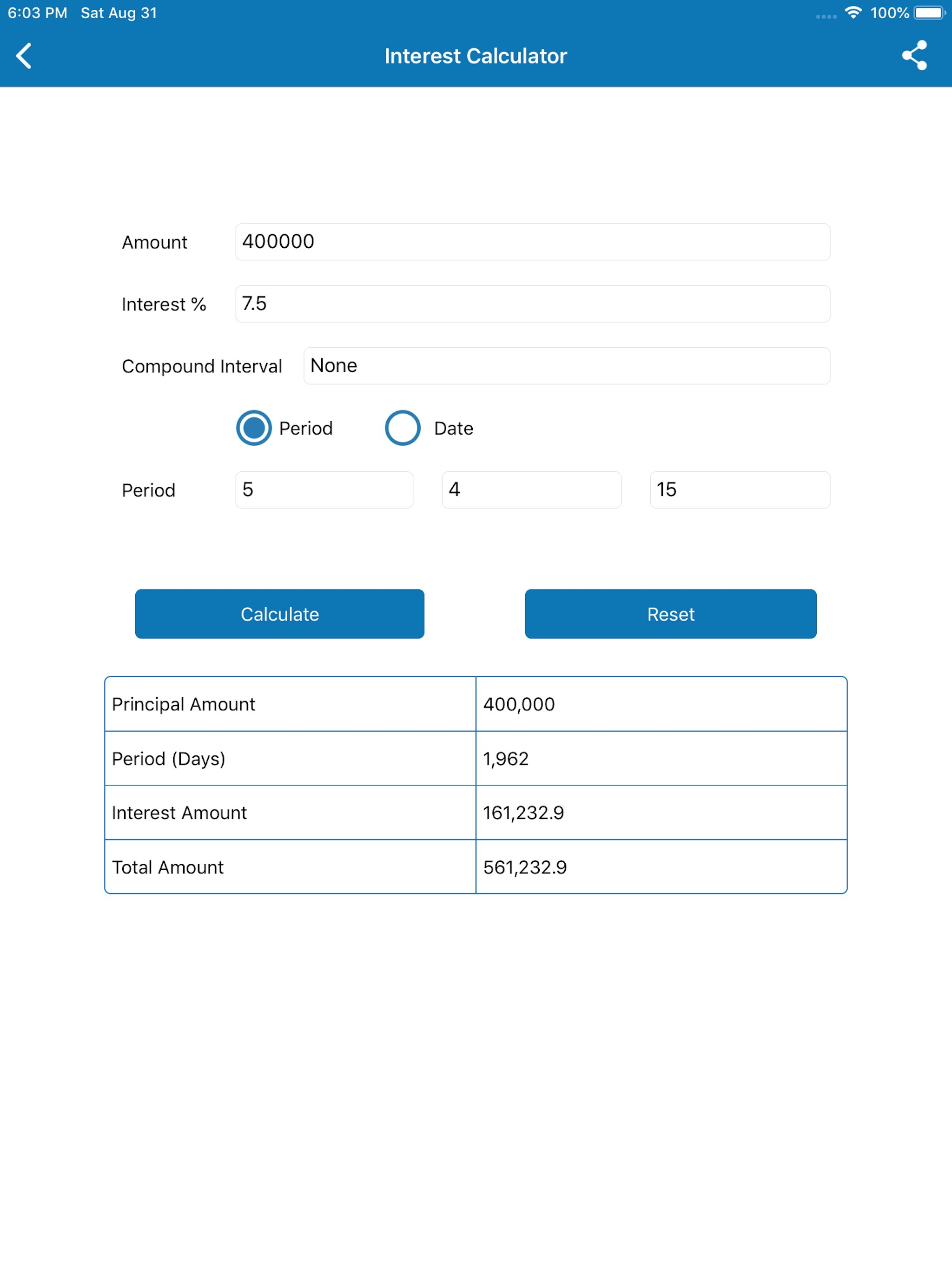 Interest Calculator & Planner
