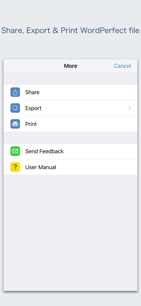 WPD Reader - for WordPerfect - Productivity App | MWM