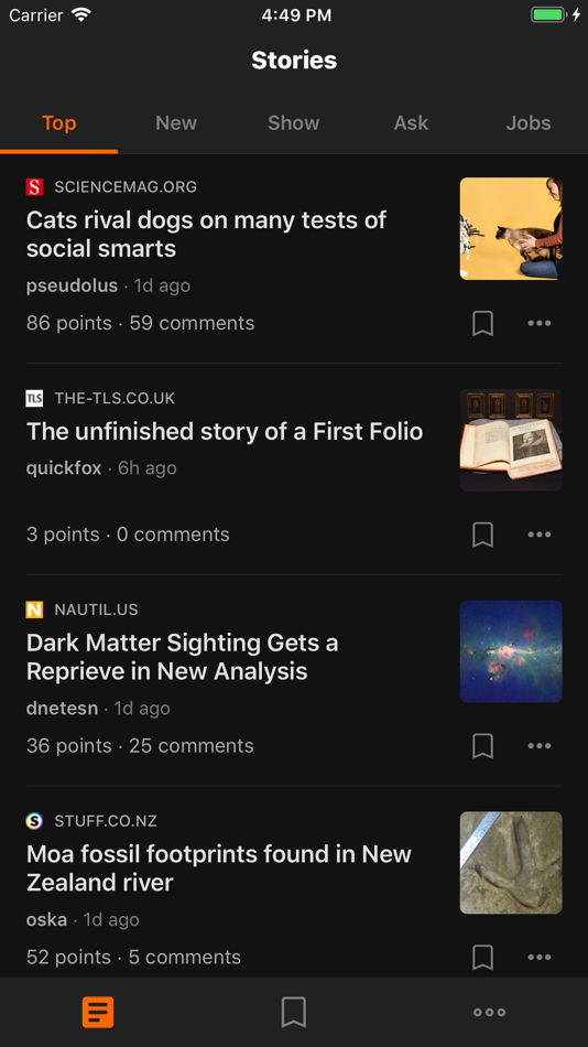 #6. Hacker Feed (iOS) By: Ken Toh