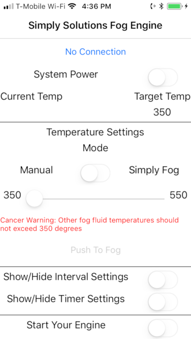 Fog Engine Control Screenshot
