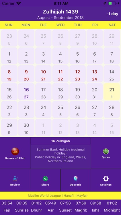 Hijri Calendar by Cabs Point